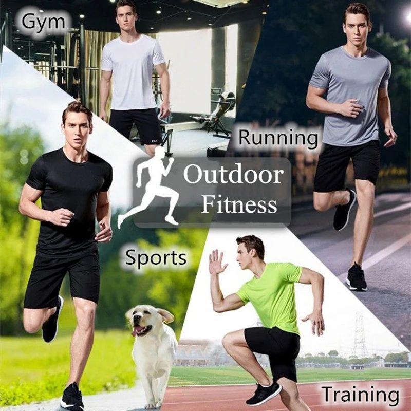 Mens Quick Dry Moisture Wicking Athletic TShirt Lightweight Workout Top 5