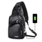 Mens PU Leather USB Charging Chest Bag Crossbody For Commuting And Travel 3