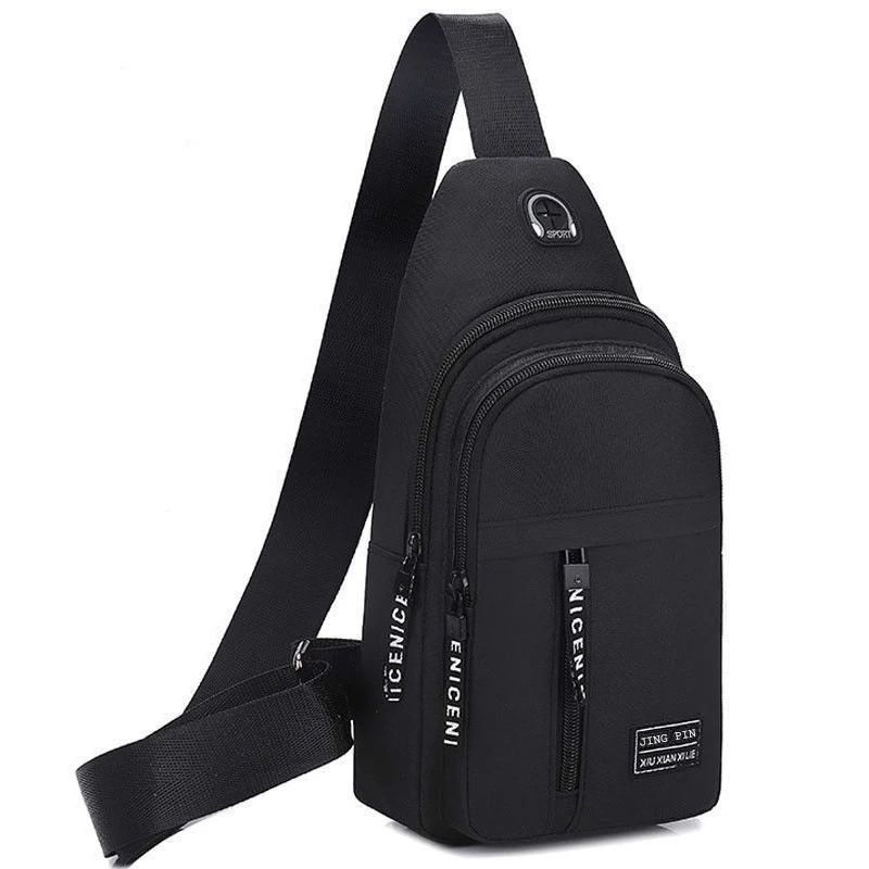 Mens Multifunctional Travel Shoulder Sling Bag Chest Crossbody Bag 0