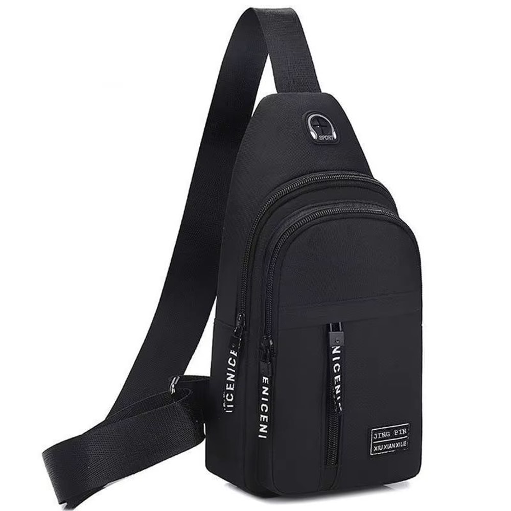 Mens Multifunctional Travel Shoulder Sling Bag Chest Crossbody Bag 9