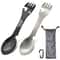 PSKOOK 5in1 Tactical Spork Stainless Steel Camping Utensil With Bottle And Can Opener 0