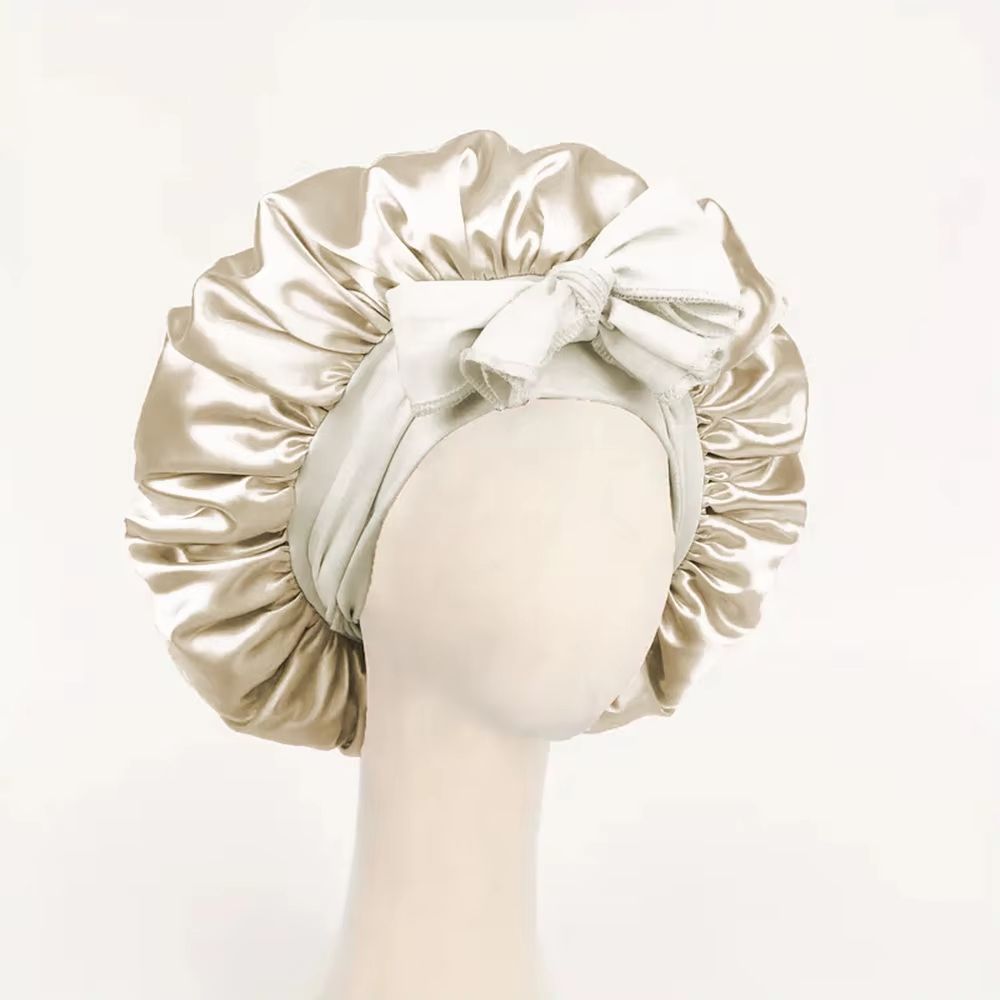 Adjustable Satin Hair Bonnet With Tie Band For Sleeping Women And Men 14