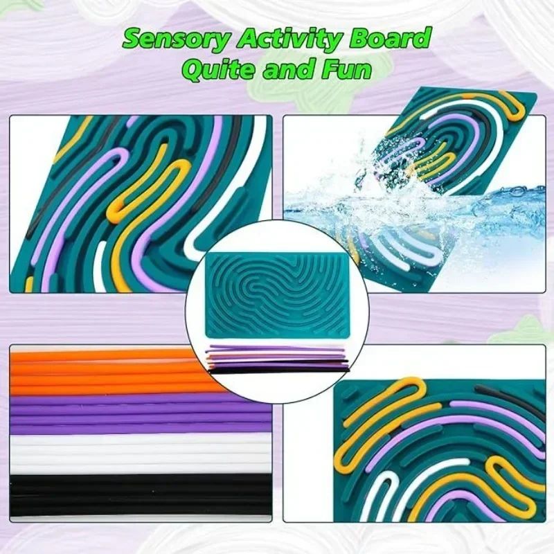 Sensory Activity Busy Board For Kids Montessori Motor Skills Travel Toy 3