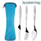 Portable Picnic Cutlery Set With Washable Tableware And Zipper Travel Case 0