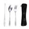 Portable Picnic Cutlery Set With Washable Tableware And Zipper Travel Case 3