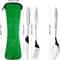 Portable Picnic Cutlery Set With Washable Tableware And Zipper Travel Case 4