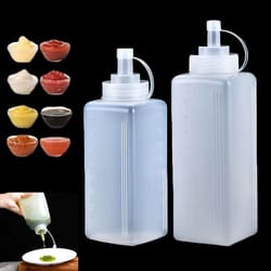 450–1000 ml plastic squeeze condiment bottles with lid for jam, salad dressing and kitchen storage