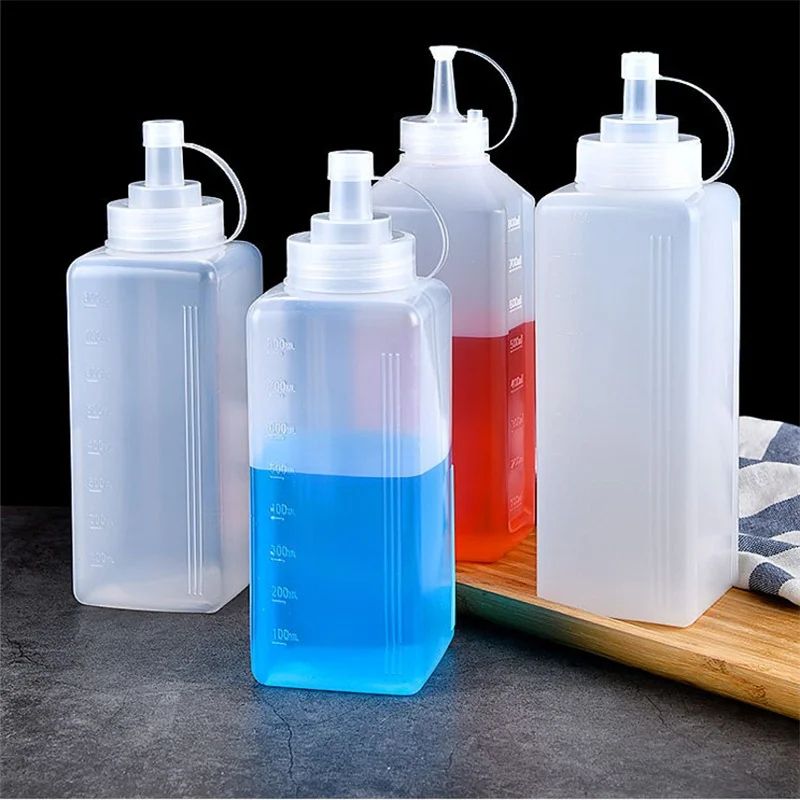 4501000 Ml Plastic Squeeze Condiment Bottles With Lid For Jam Salad Dressing And Kitchen Storage 1