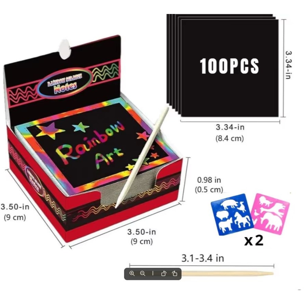 Dazzling Scratch Painting Interactive Art Kit With Note Cards ParentChild Creative Toy 9