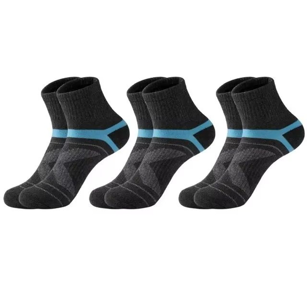 HighQuality Mens Breathable Sports Socks 3510 Pairs Black For Running And Everyday Wear 5