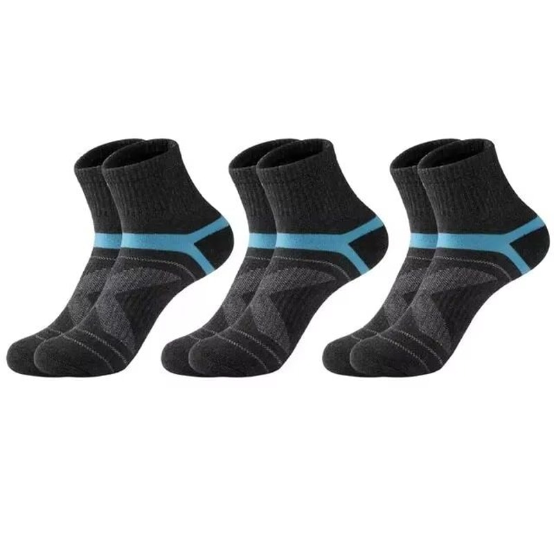 HighQuality Mens Breathable Sports Socks 3510 Pairs Black For Running And Everyday Wear 5