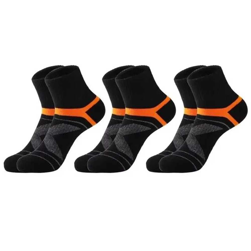 HighQuality Mens Breathable Sports Socks 3510 Pairs Black For Running And Everyday Wear 7