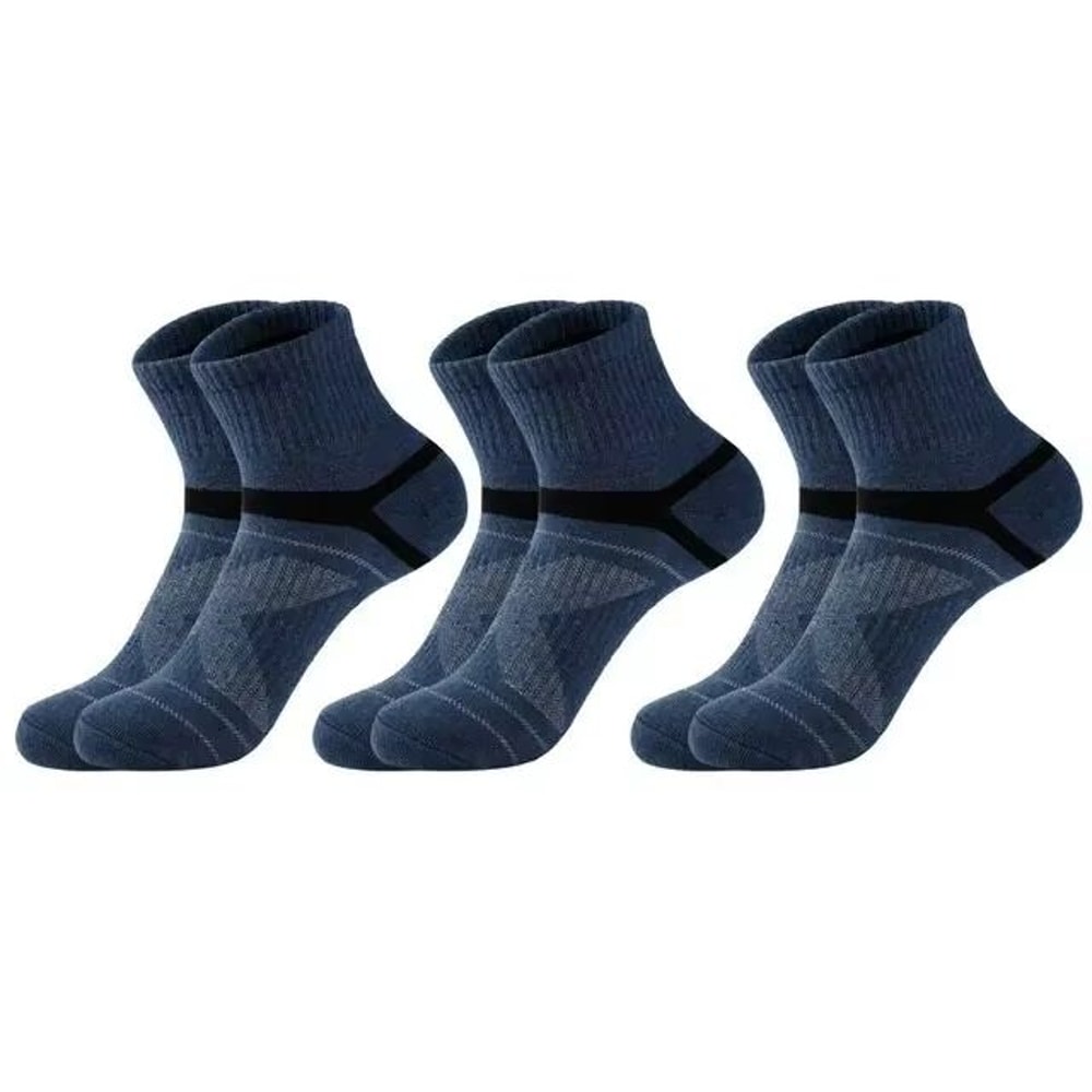 HighQuality Mens Breathable Sports Socks 3510 Pairs Black For Running And Everyday Wear 8