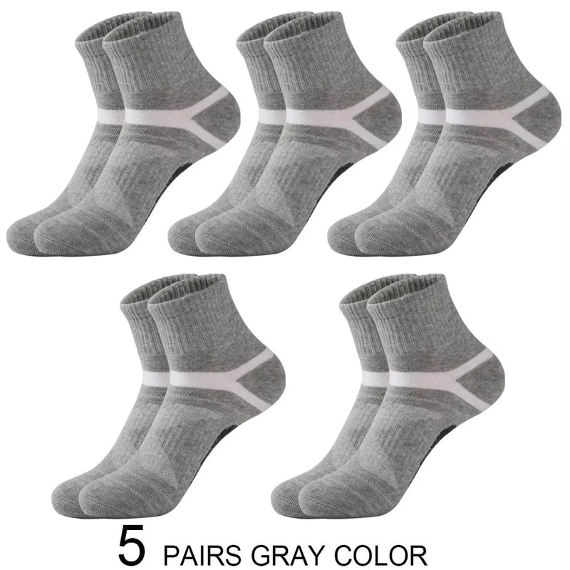 HighQuality Mens Breathable Sports Socks 3510 Pairs Black For Running And Everyday Wear 10