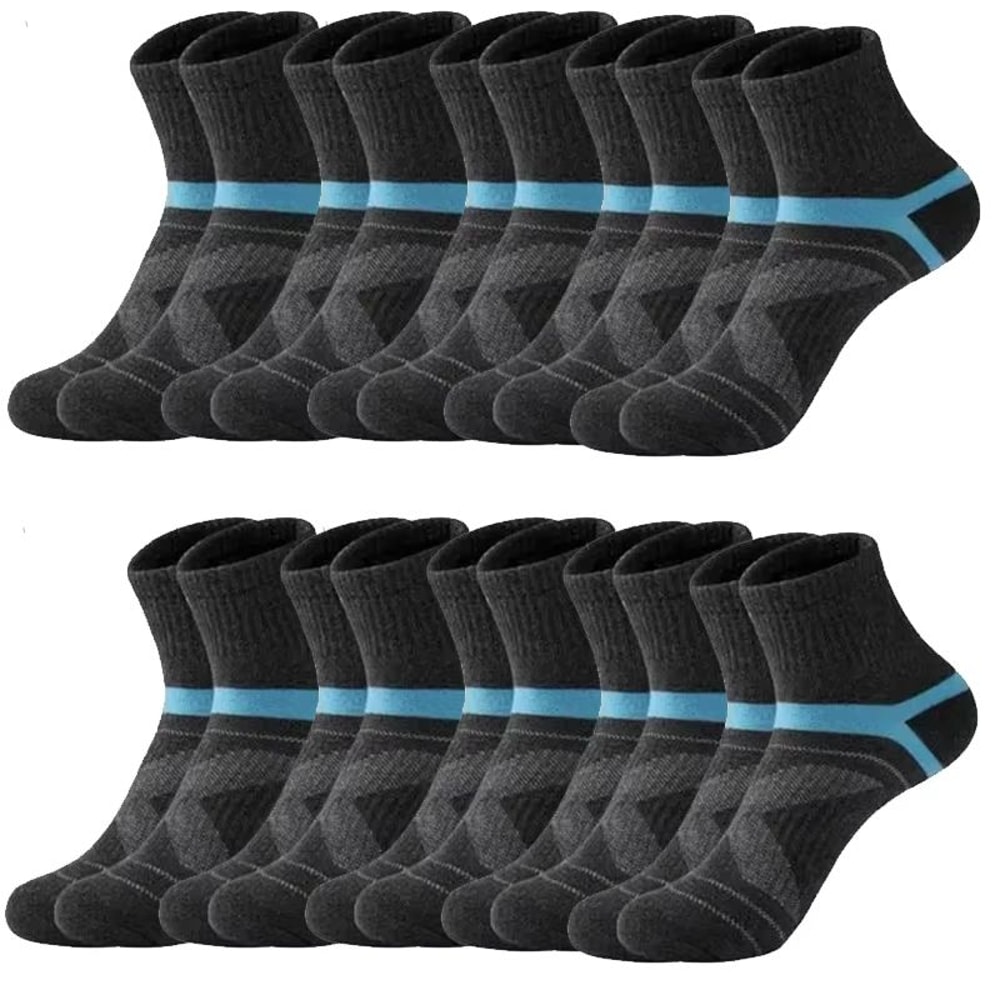 HighQuality Mens Breathable Sports Socks 3510 Pairs Black For Running And Everyday Wear 11