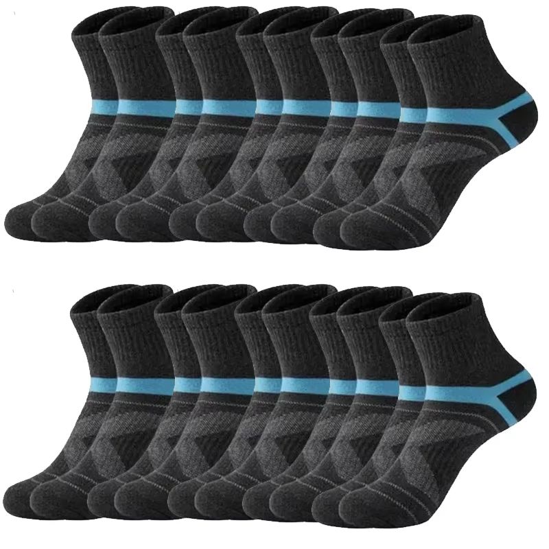 HighQuality Mens Breathable Sports Socks 3510 Pairs Black For Running And Everyday Wear 11