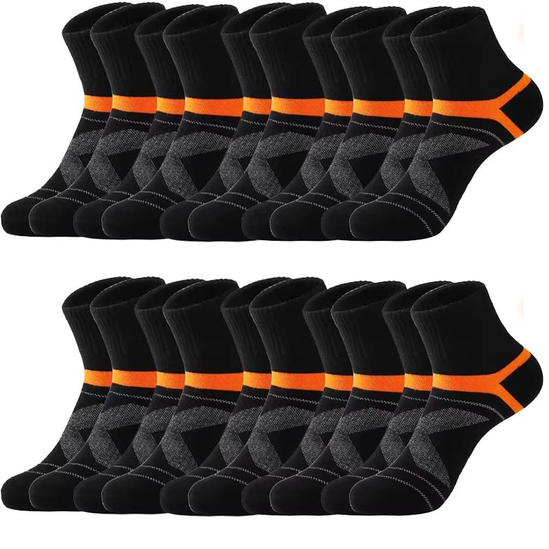 HighQuality Mens Breathable Sports Socks 3510 Pairs Black For Running And Everyday Wear 13
