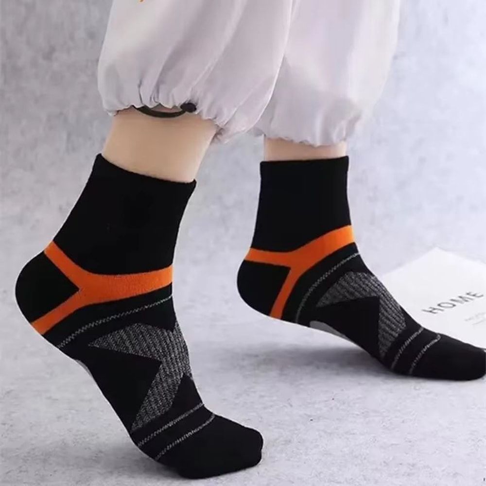 HighQuality Mens Breathable Sports Socks 3510 Pairs Black For Running And Everyday Wear 1