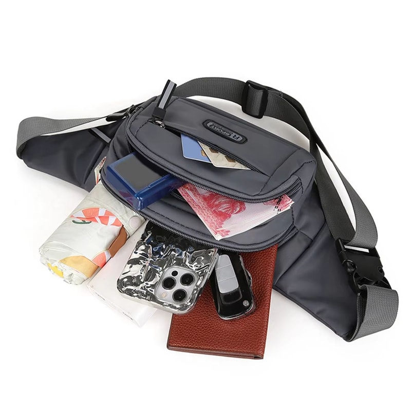 Canvas Fit AntiTheft Mens Waistpack Mobile Sports Outdoor Running Bag 4