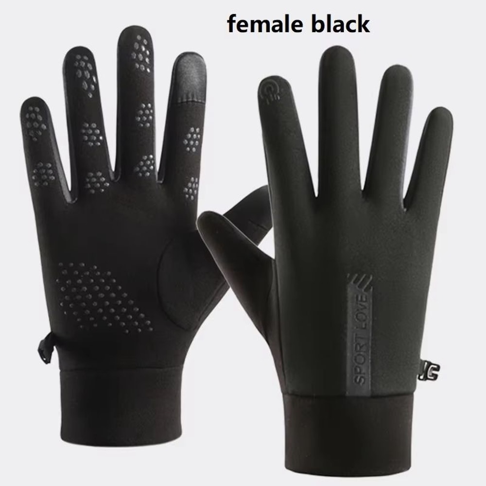 Womens Winter Thermal Cycling Gloves Waterproof WindResistant Fleece Outdoor Sports Mittens 11
