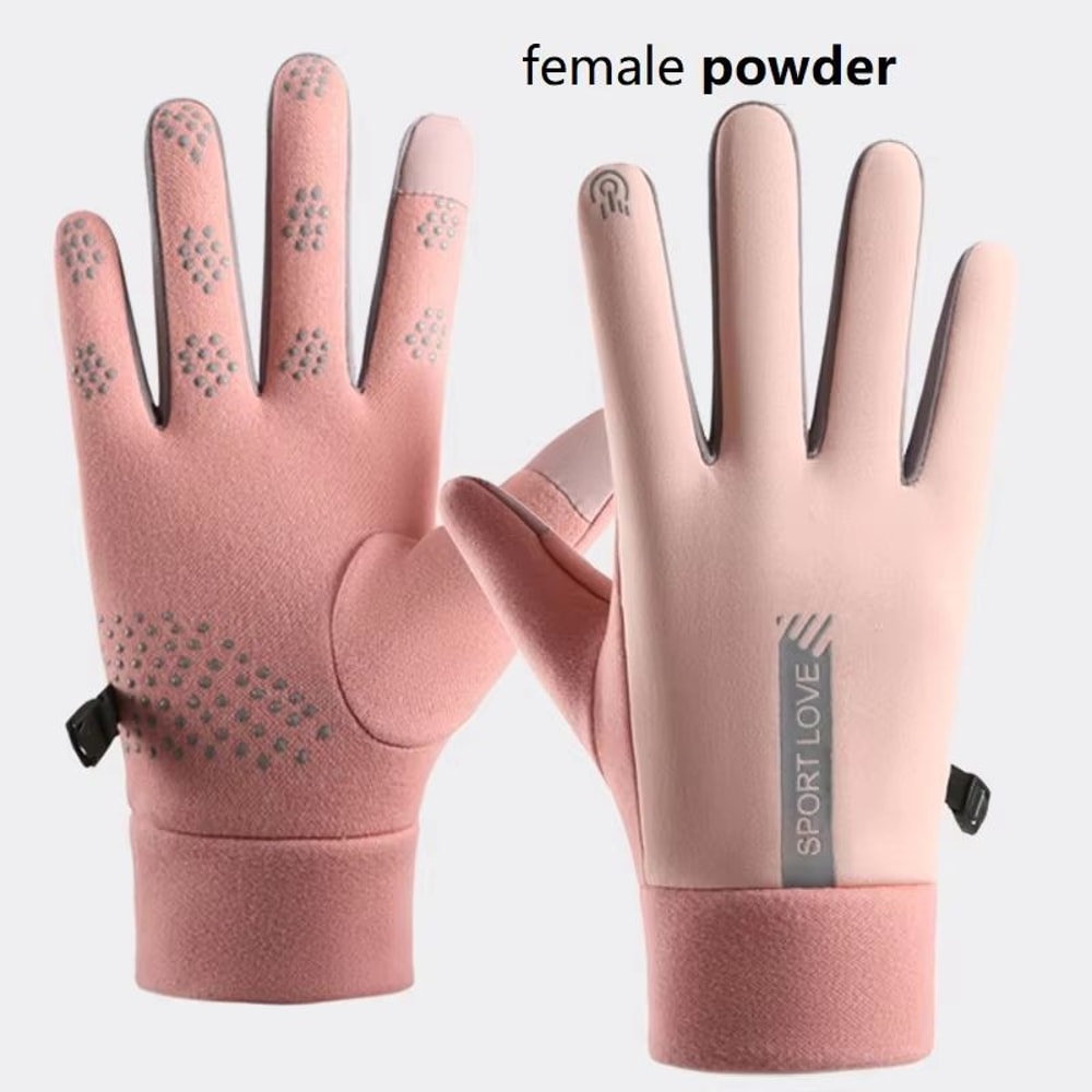 Womens Winter Thermal Cycling Gloves Waterproof WindResistant Fleece Outdoor Sports Mittens 13