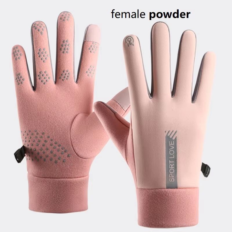Womens Winter Thermal Cycling Gloves Waterproof WindResistant Fleece Outdoor Sports Mittens 13