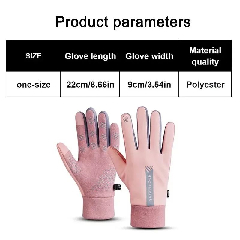 Womens Winter Thermal Cycling Gloves Waterproof WindResistant Fleece Outdoor Sports Mittens 3