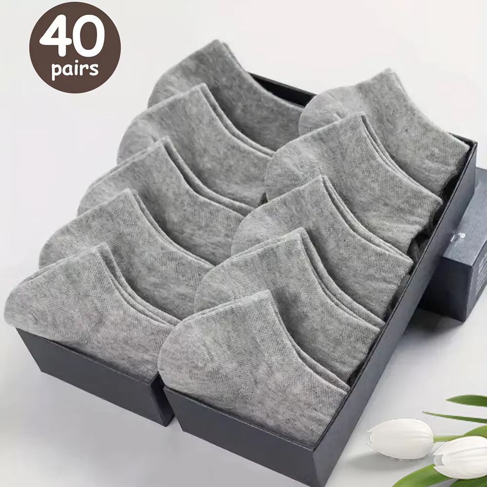 Mens Breathable LowCut Ankle Socks 1020304050 Pairs SweatWicking Summer Comfort 15