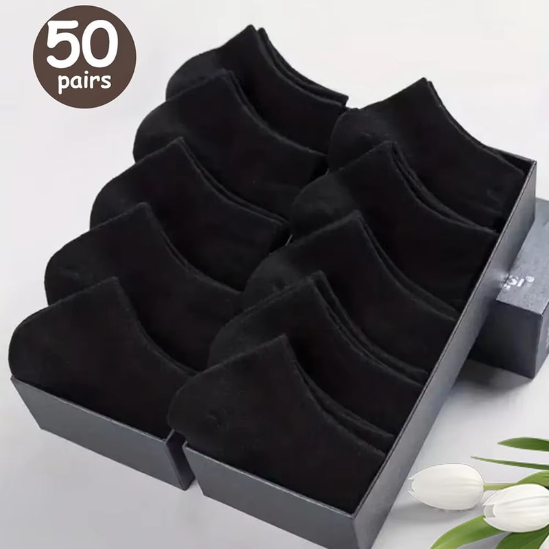 Mens Breathable LowCut Ankle Socks 1020304050 Pairs SweatWicking Summer Comfort 16