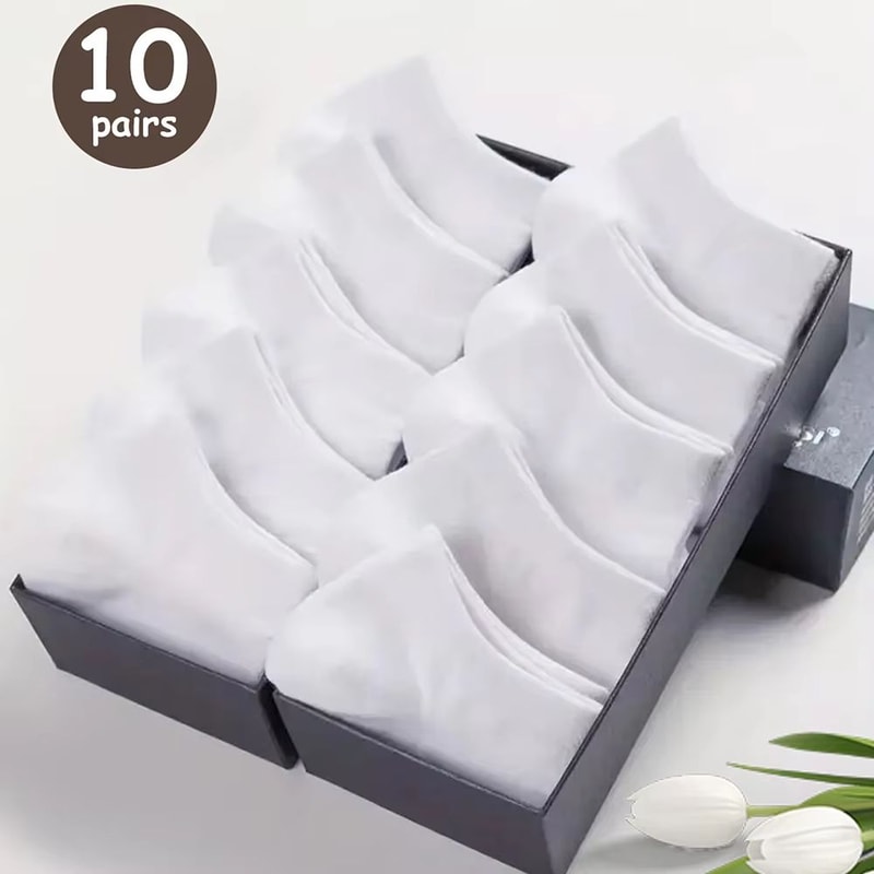 Mens Breathable LowCut Ankle Socks 1020304050 Pairs SweatWicking Summer Comfort 6