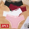 Womens 3Piece Cotton LowRise Lace Brazilian Panties Set Breathable Soft Underwear SXL 0