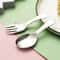 304 Stainless Steel Portable Kids Tableware Set With Spoon And Fork For Outdoor Travel And Dining 1