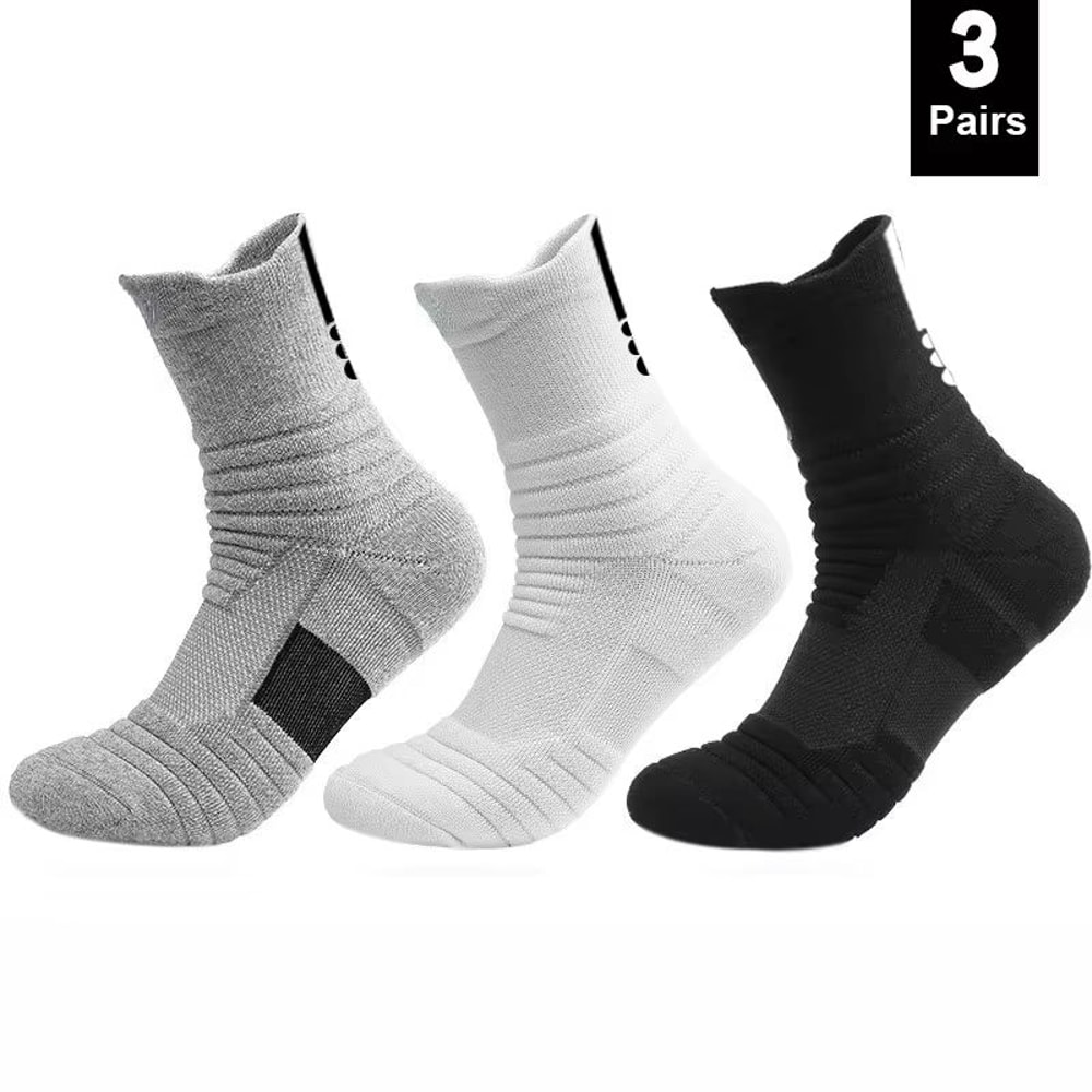 AntiSlip Mens Sport Socks 13 Pairs Breathable Cotton Soccer Basketball Socks 3945 11
