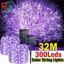 outdoor solar led fairy string lights waterproof with 8 lighting modes for garden patio and christmas