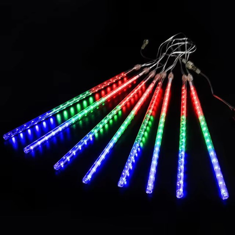 LED Meteor Shower Rain Lights Waterproof Falling Raindrop Tube String Lights 1181in 9