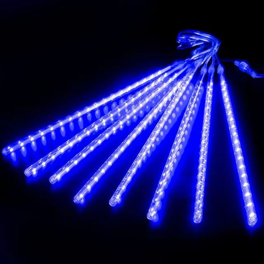 LED Meteor Shower Rain Lights Waterproof Falling Raindrop Tube String Lights 1181in 8