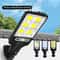 Solar Outdoor LED Courtyard Wall Lamp With 3 Modes Waterproof Motion Sensor Lighting 0