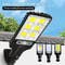 Solar Outdoor LED Courtyard Wall Lamp With 3 Modes Waterproof Motion Sensor Lighting 0
