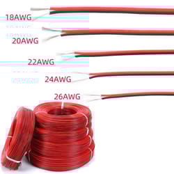 2-pin tinned copper electrical wire - insulated pvc extension cable (18/20/22/24/26 awg)