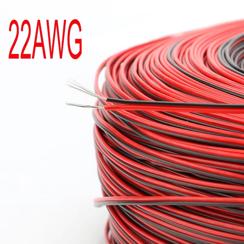 2Pin Tinned Copper Electrical Wire Insulated PVC Extension Cable 1820222426 AWG 1