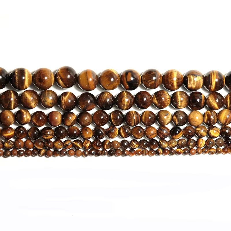 Natural Tiger Eye Stone Beads 468101214mm Brown Smooth Beads For Jewelry Making 2