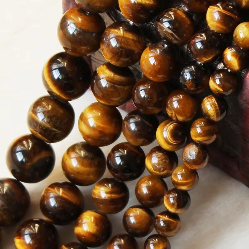 Natural Tiger Eye Stone Beads 468101214mm Brown Smooth Beads For Jewelry Making 5