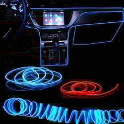 car interior el wire led neon strip lights, usb ambient lighting, flexible diy decor (3.28ft / 9.84ft / 16.40ft)