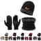 Mens Windproof Winter Hat Scarf And Gloves 3Piece Set With Cashmere Insulated Knit 0