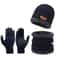 Mens Windproof Winter Hat Scarf And Gloves 3Piece Set With Cashmere Insulated Knit 8