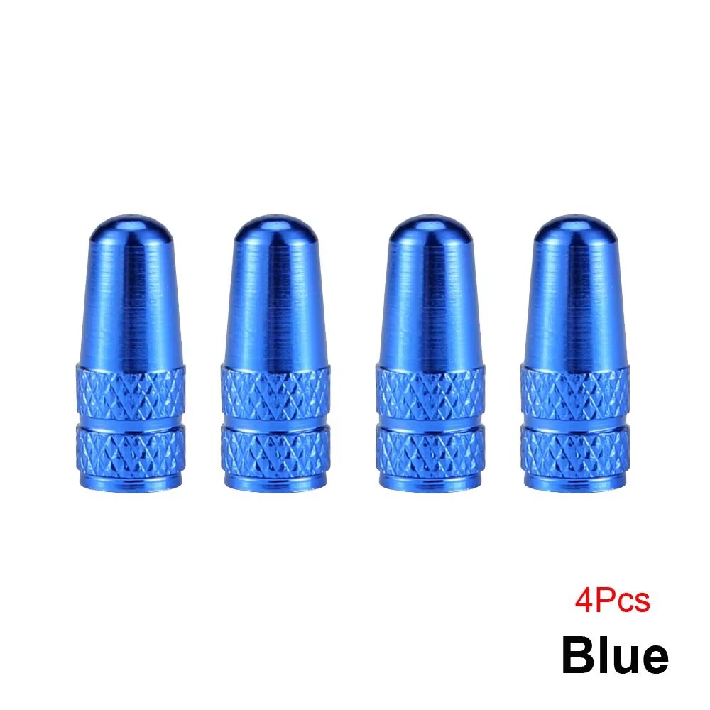 Set Of 4 Aluminum Alloy Bicycle Presta Valve Caps For Road MTB Track Racing Wheels 9