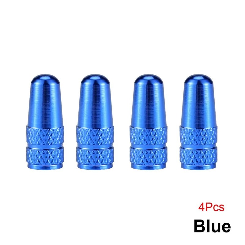 Set Of 4 Aluminum Alloy Bicycle Presta Valve Caps For Road MTB Track Racing Wheels 9