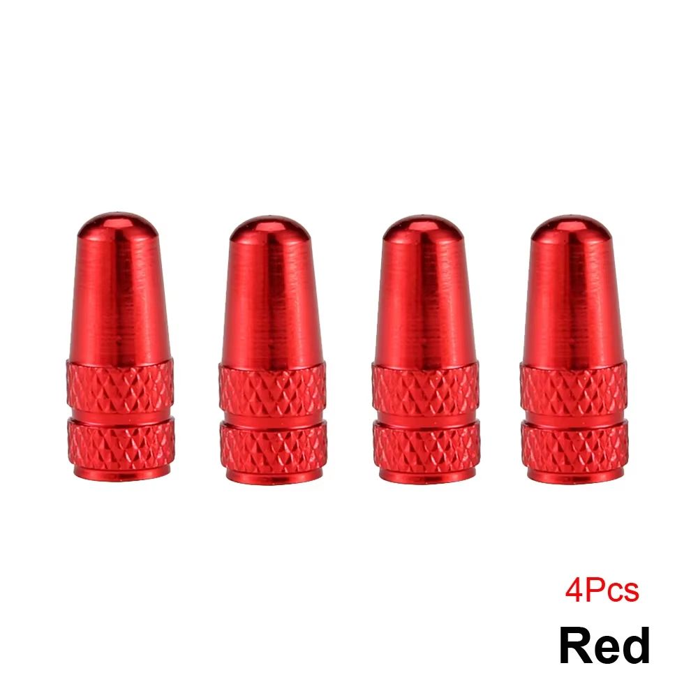 Set Of 4 Aluminum Alloy Bicycle Presta Valve Caps For Road MTB Track Racing Wheels 10