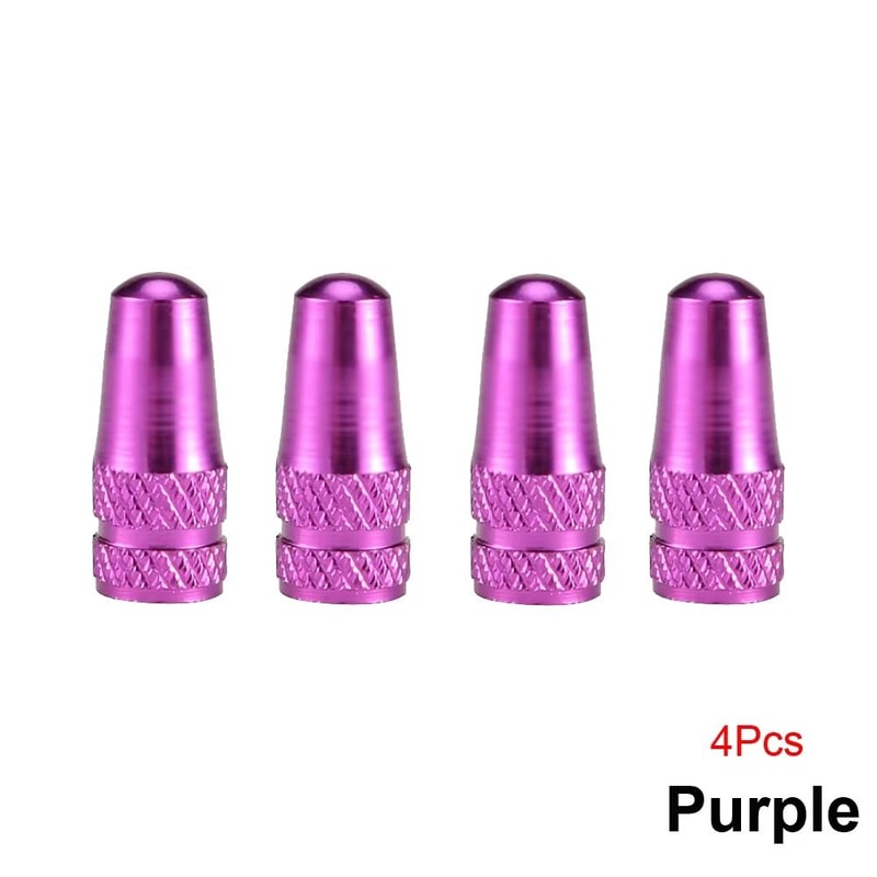 Set Of 4 Aluminum Alloy Bicycle Presta Valve Caps For Road MTB Track Racing Wheels 11