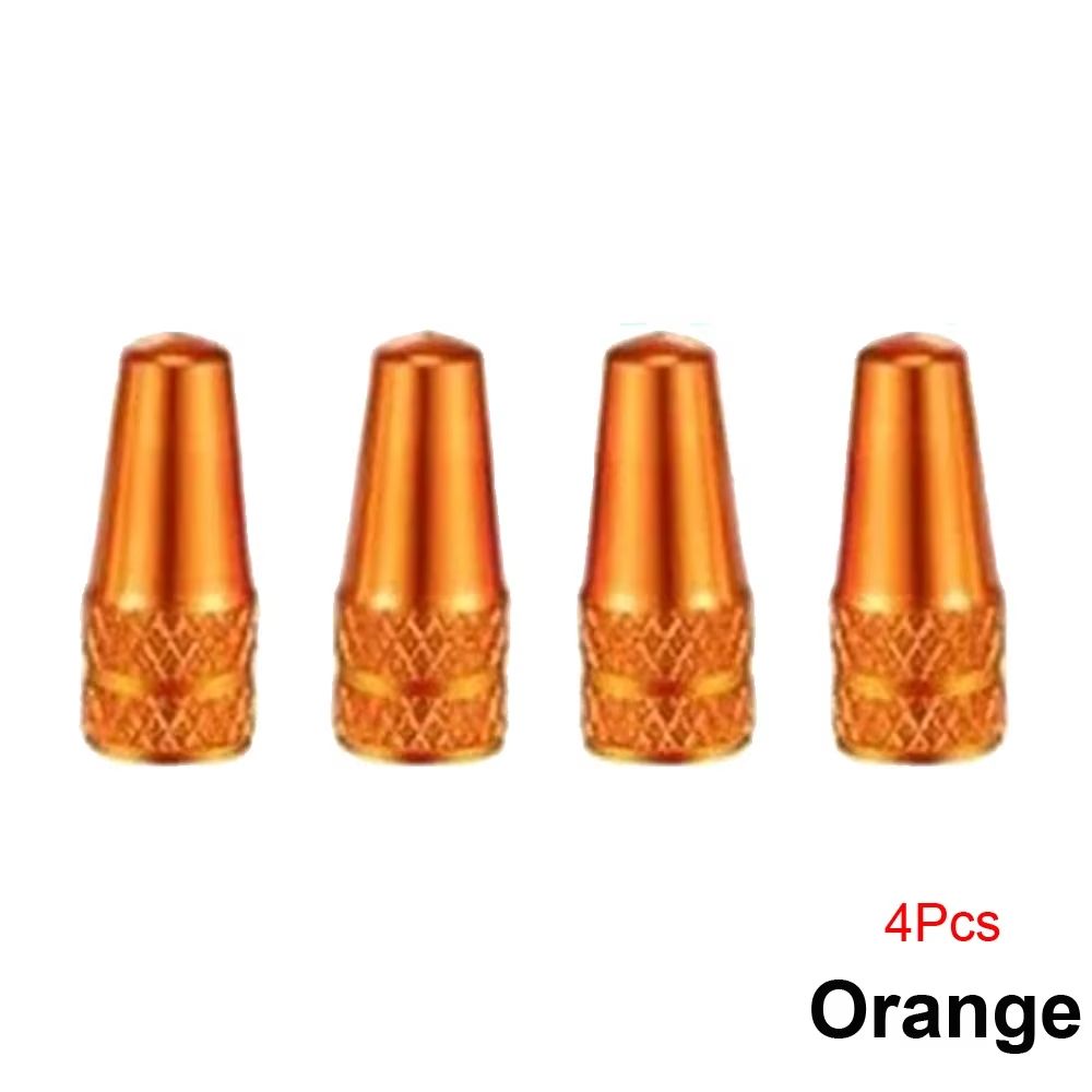 Set Of 4 Aluminum Alloy Bicycle Presta Valve Caps For Road MTB Track Racing Wheels 14